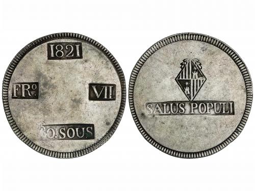 FERNANDO VII. 30 Sous. 1821. MALLORCA. Anv.: SALUS POPULI . 