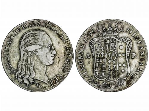 INFANTES DE ESPAÑA. Piastra. 1798-P. FERNANDO de DOS SICILIA