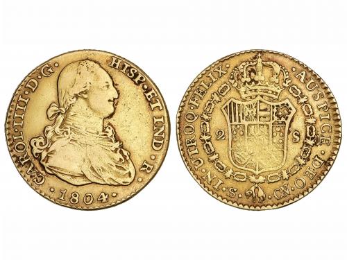CARLOS IV. 2 Escudos. 1804. SEVILLA. C.N. 6,71 grs. (Golpeci