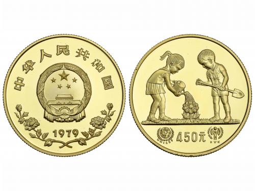 CHINA. 450 Yuan. 1979. 17,09 grs. AU. Año Internacional del 