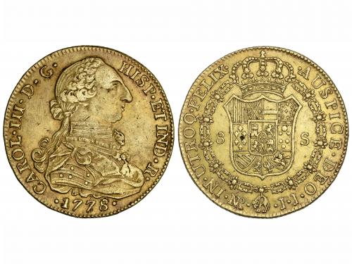 CARLOS III. 8 Escudos. 1778/7. NUEVO REINO. J.J. 26,94 grs. 