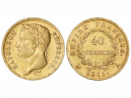 FRANCIA. 40 Francos. 1811-A. NAPOLEON EMPEREUR. PARÍS. 12,84