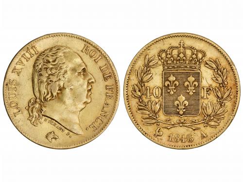 FRANCIA. 40 Francos. 1816-A. LUÍS XVIII. PARÍS. 12,83 grs. A