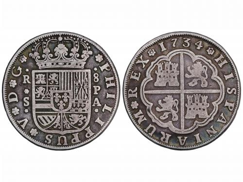 FELIPE V. 8 Reales. 1734. SEVILLA. P.A. 25,92 grs. AC-1627. 