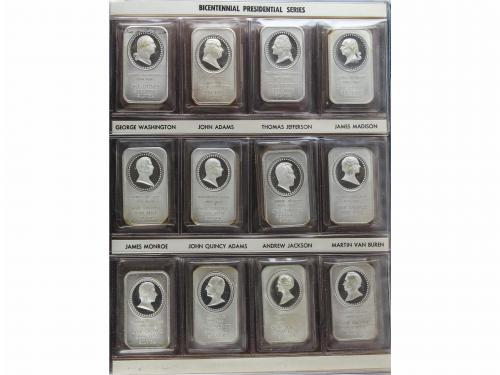 ESTADOS UNIDOS. Lote 38 lingotes 1 Onza Troy. 1776-1976. BIC