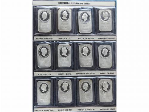 ESTADOS UNIDOS. Lote 38 lingotes 1 Onza Troy. 1776-1976. BIC