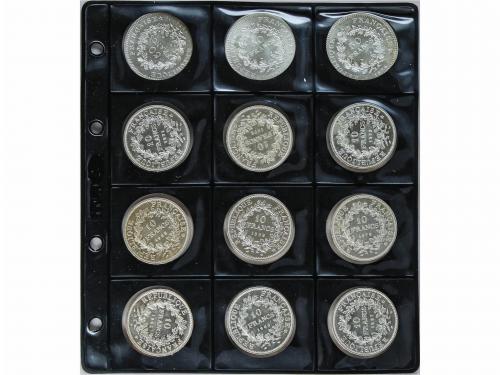 FRANCIA. Lote 15 monedas 10 (9) y 50 Francos (6). 1965 a 197