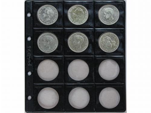 LOTES CENTENARIO. Lote 30 monedas 5 Pesetas. 1870 a 1899. GO