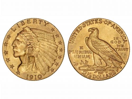ESTADOS UNIDOS. 2-1/2 Dólares. 1910. FILADELFIA. 4,17 grs. A