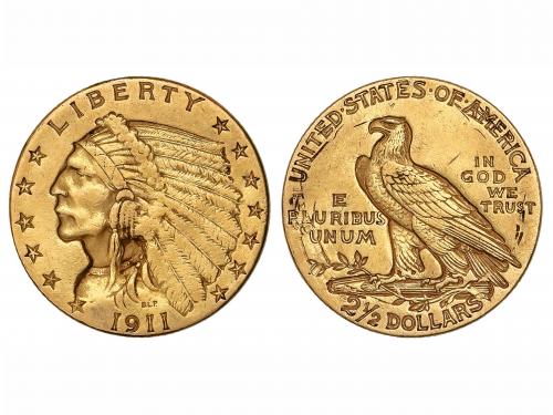 ESTADOS UNIDOS. 2-1/2 Dólares. 1911. FILADELFIA. 4,16 grs. A