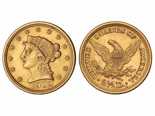 ESTADOS UNIDOS. 2-1/2 Dólares. 1902. FILADELFIA. 4,17 grs. A