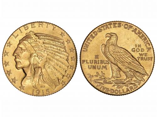 ESTADOS UNIDOS. 5 Dólares. 1915-D. (DENVER). 8,31 grs. AU/85