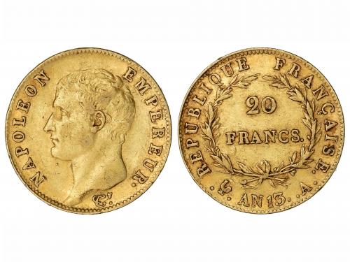 FRANCIA. 20 Francos. Año 13-A. NAPOLEON EMPEREUR. PARÍS. 6,4