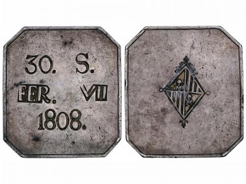 FERNANDO VII. 30 Sous. 1808. MALLORCA. 26,81 grs. Cospel oct