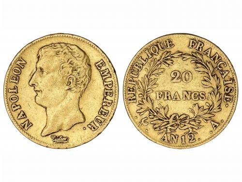 FRANCIA. 20 Francos. Año 12-A. NAPOLEON EMPEREUR. PARÍS. 6,3