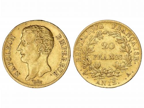 FRANCIA. 20 Francos. Año 12-A. NAPOLEON EMPEREUR. PARÍS. 6,3
