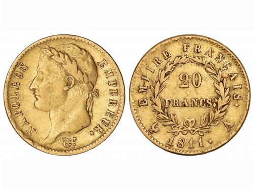 FRANCIA. 20 Francos. 1811-A. NAPOLEON EMPEREUR. EMPIRE FRANÇ