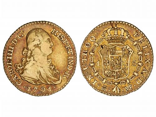 CARLOS IV. 1 Escudo. 1791. MADRID. M.F. 3,78 grs. (Rayita en