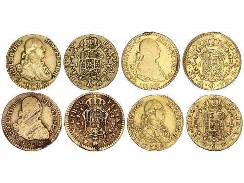 CARLOS IV. Lote 4 monedas 1 Escudo. 1792 a 1805. MADRID (2),
