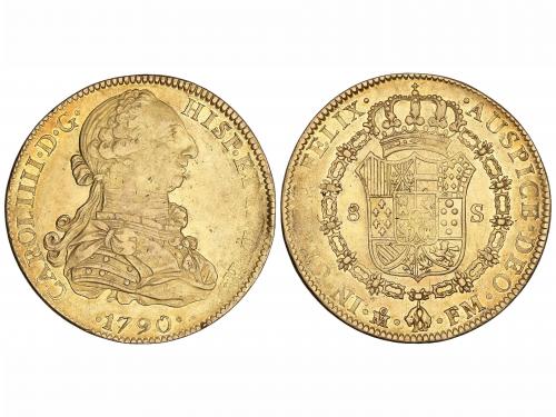 CARLOS IV. 8 Escudos. 1790. MÉXICO. F.M. 27,01 grs. Busto de
