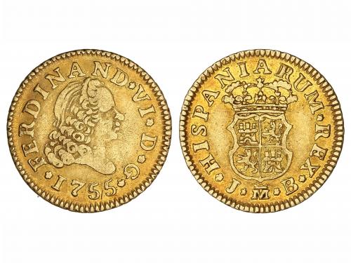 FERNANDO VI. 1/2 Escudo. 1755. MADRID. J.B. 1,74 grs. (Leves