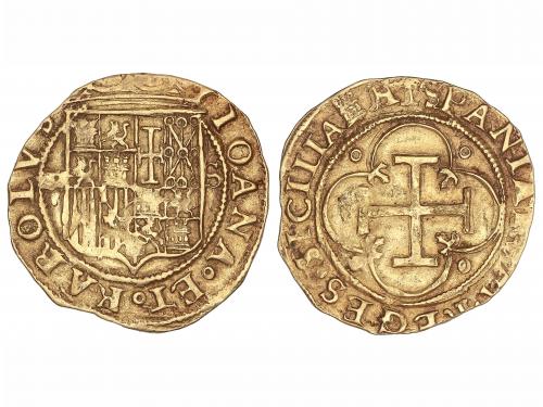 JUANA Y CARLOS. 1 Escudo. S/F. SEVILLA. Anv.: j - Escudo - S