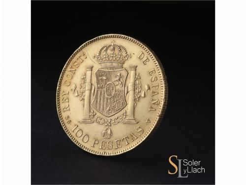 ALFONSO XIII. 100 Pesetas. 1897 (*18-97). S.G.-V. Variante f