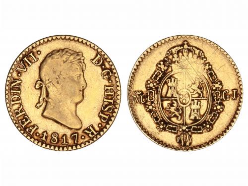 FERNANDO VII. 1/2 Escudo. 1817. MADRID. G.J. 1,7 grs. (Acuña