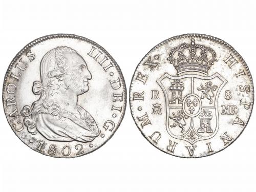 CARLOS IV. 8 Reales. 1802. MADRID. M.F. 27,07 grs. (Leves ox
