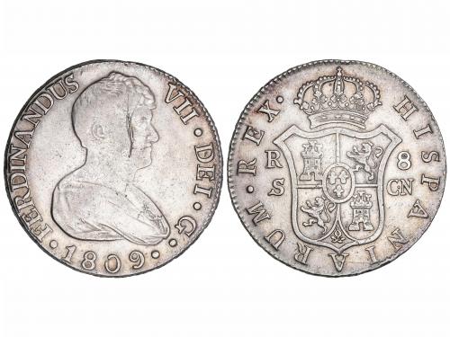 FERNANDO VII. 8 Reales. 1809. SEVILLA. C.N. 26,96 grs. (Raya