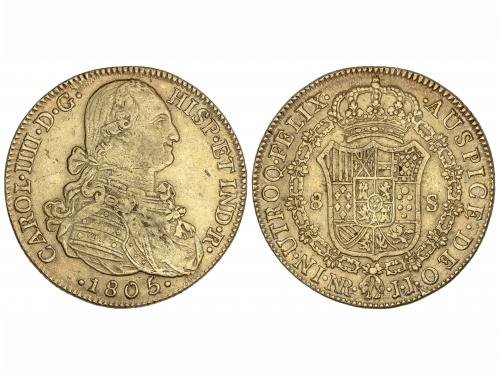 CARLOS IV. 8 Escudos. 1805. NUEVO REINO. J.J. 27,01 grs. (Le