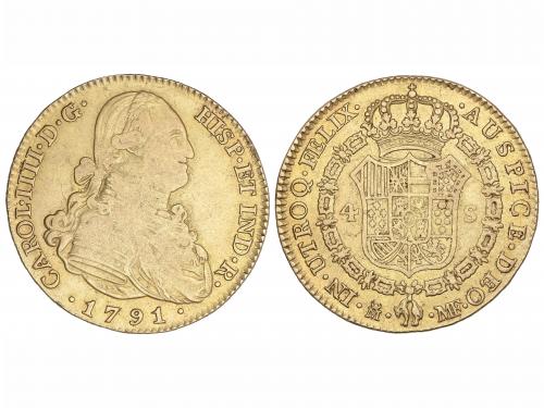 CARLOS IV. 4 Escudos. 1791. MADRID. M.F. 13,18 grs. Acuñació