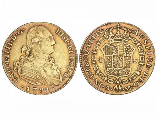 CARLOS IV. 4 Escudos. 1791. MADRID. M.F. 13,29 grs. Probable