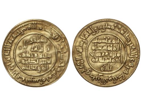 MONEDAS HISPANOÁRABES. Dinar. 458H. Abbad ibn Muhammad AL-MU