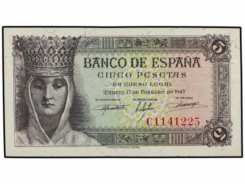 ESTADO ESPAÑOL. Lote de 3 billetes de 5 Pesetas. 13 Febrero 