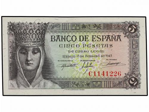 ESTADO ESPAÑOL. Lote de 3 billetes de 5 Pesetas. 13 Febrero 