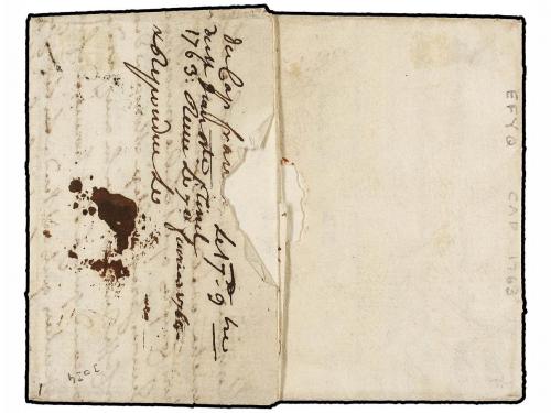 ¿ HAITI. 1763. LE CAP to MARSEILLE. Entire letter with B/COL