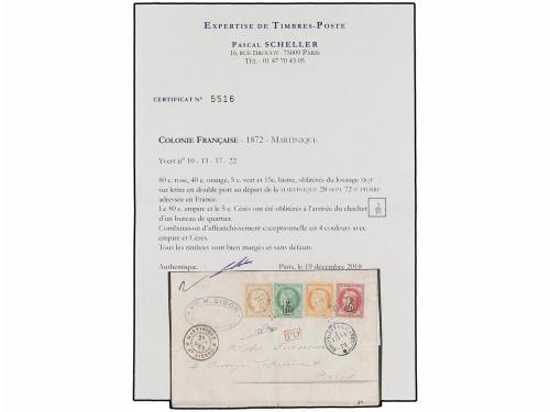 ✉ MARTINICA. 1872. ST. PIERRE to PARIS. Endorsed ´2´ at top 