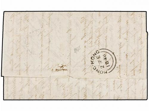 ✉ MACAO. 1848. MACAO a CADIZ (España). Carta completa circul