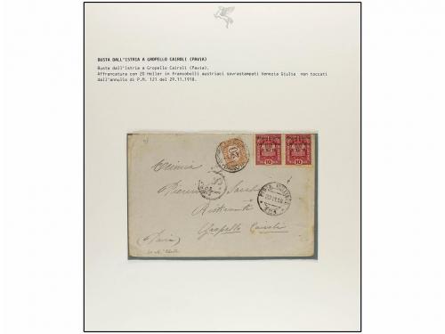 ✉ ITALIA. 1918 (Noviembre) a 1919 (Febrero). SERVICIO DE COR