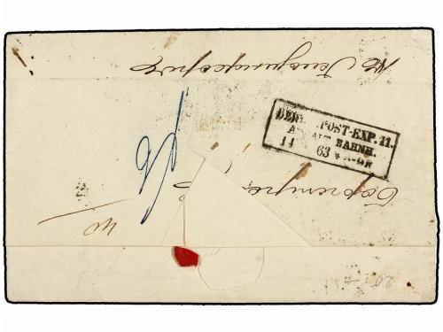 ✉ ALEMANIA ANTIGUOS ESTADOS: SAJONIA. 1863. DRESDEN to HELSI