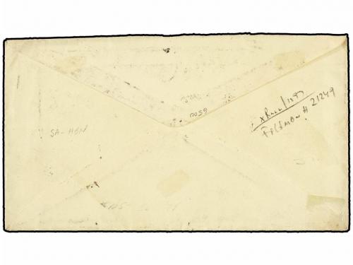 ¿ FRANCIA. 1874. BOSTON to PARIS. 3 cts. green (3) with cork