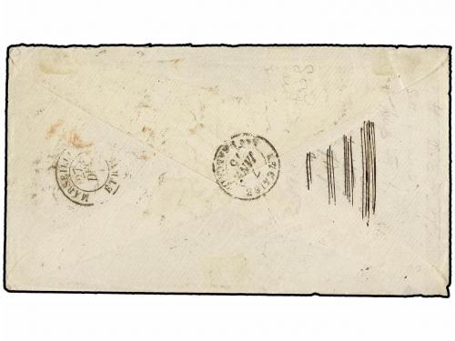 ✉ FRANCIA. 1874. SYRACUSE (USA) to PARIS. Cover franked with