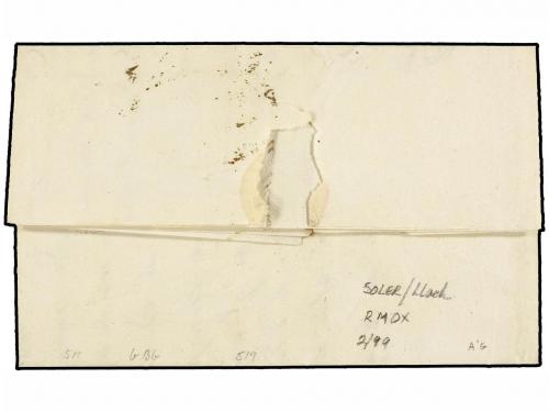 ✉ PUERTO RICO. 1829 (25 Agosto). S. JUAN a BARCELONA. Carta 