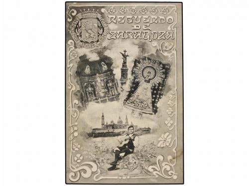✉ ESPAÑA. Ed. 242. 1908. ZARAGOZA a FRANCIA. Tarjeta Postal 