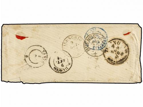 ✉ ARGENTINA. 1876. Carta salida del interior de Argentina fr