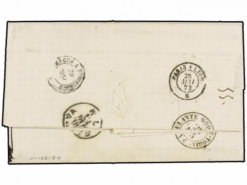 ✉ CURACAO. 1873. MARACAYBO (Venezuela) a GÉNOVA (Italia). Ci