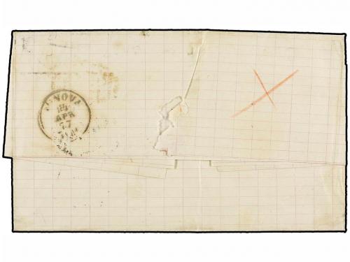 ¿ PUERTO RICO. 1877. SAN JUAN a GÉNOVA. Circulada con sellos