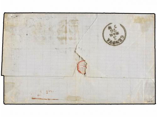 ¿ PUERTO RICO. 1876. MAYAGUEZ a GÉNOVA. Circulada con sellos