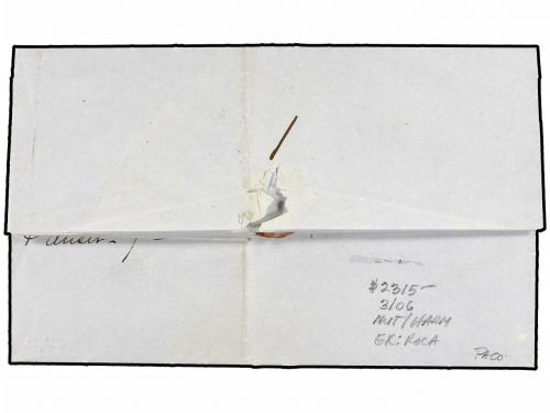 ✉ PUERTO RICO. 1850. GUAYAMA a PONCE. Carta completa con tex